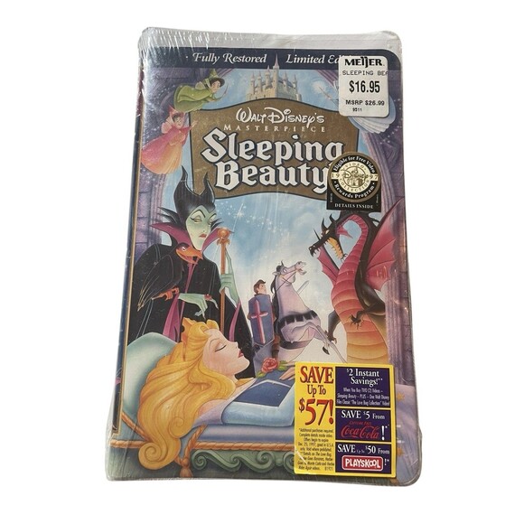 Disney VHS Tapes Factory Sealed Snow White And Sleeping Beauty Lot Of 2 - Picture 4 of 5